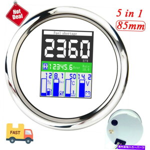 ^R[^[ 85mm 5 in 1^R[^[Q[WRx@\ 85mm 5 in 1 Tachometer Gauge Fuel Level Water Temp Oil Pressure Multi-Functional