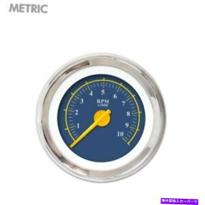 ^R[^[ ^R[^[Q[W - IKBLAF̃_ȐjANgO Tachometer Gauge - Omega Bl, Yellow Modern Needles, Chrome Trim Rings