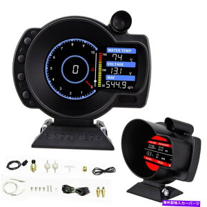 タコメーター 18in1タコメーターターボブースト水/オイル温度オイルプレスEGT afr odoデジタルゲージ 18In1 Tachometer Turbo Boost Water/Oil Temp Oil Press EGT AFR ODO Digital Gauge