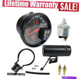 ^R[^[ 4IN1 5 "ԃ^R[^[RPMԂ̐Q[WfW^IC 4in1 5" Car Tachometer RPM Car Water Temperature Gauge Digital Oil Pressure