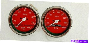 ^R[^[ 85 mm^R[^[ +Xs[h[^[X~XvJbhtFCXM18x1.5Xbhv 85 mm Tachometer + Speedometer Smiths replica Red Face M18X1.5 thread Clockwise
