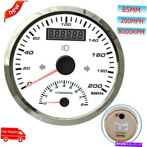 ^R[^[ 85mm GPSXs[h[^[200 km/hA^R[^[8000 rpmԊCmI[goCp 85mm GPS Speedometer 200Km/h With Tachometer 8000 RPM For Car Marine Motorcycle