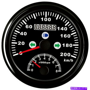 ^R[^[ 85mm 200km/hfW^GPSXs[h[^[Q[W^R[^[8000rpm for car Boat Black 85mm 200Km/H Digital GPS Speedometer Gauge Tachometer 8000RPM for Car Boat Black