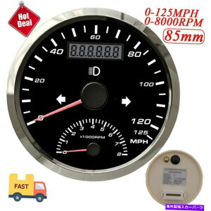 ^R[^[ 85mm}GPSXs[h[^[Q[W0-125mph^R[^[8000 rpmsvEjo[ 85mm Marine GPS Speedometer Gauge 0-125MPH Tachometer 8000 RPM Odometer Universl