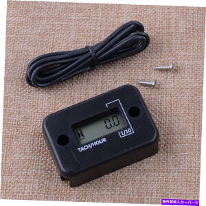 タコメーター 防水デジタルタコメーター時間計ゲージLCDフィット4ストロークガスエンジン Waterproof Digital Tachometer Hour Meter Gauge LCD Fit For 4 Stroke Gas Engine