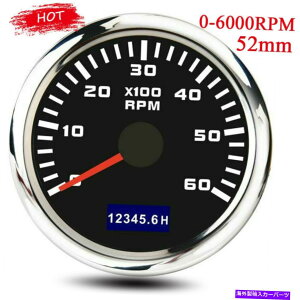^R[^[ 52mm}{[g^R[^[6000rpmQ[WbhLCDfW^A[[^[h 52mm Marine Boat Tachometer 6000RPM Gauge Red LCD Digital Hour Meter Waterproof