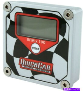 �^�R���[�^�[ QuickCar LCD�^�R���[�^�[�`�F�b�J�[�t���O�t�F�C�X611-099 QuickCar LCD Tachometer Checkered Flag Face 611-099�y���s�A���i�z