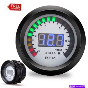 ^R[^[ 52mm 2 in 1ԃfW^^R[^[ +dvQ[WRPM[^[0-10000 RPM 12V 52mm 2 in 1 Car Digital Tachometer + Voltmeter Gauge RPM meter 0-10000 RPM 12V
