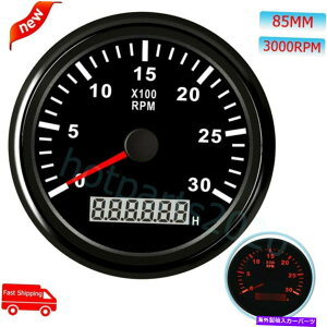 ^R[^[ fB[[GWJ[{[gp̎ԃ[^[̐ԂobNCgt^R[^[85mm 3000rpm^R[^[ 85mm 3000RPM Tachometer With Hour Meter Red Backlight For Diesel Engine Car Boat