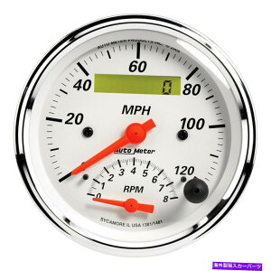 ^R[^[ I[g[^[1381kɃzCgV[Y3-3/8 "^R[^[/Xs[h[^[R{Q[W Auto Meter 1381 Arctic White Series 3-3/8" Tachometer/Speedometer Combo Gauge