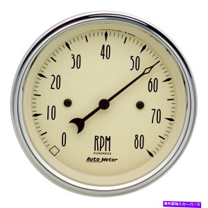 ^R[^[ I[g[^[AeB[Nx[WV[Y3-3/8 "C_bV^R[^[Q[WA0-8,000 rpm Auto Meter Antique Beige Series 3-3/8" In-Dash Tachometer Gauge, 0-8,000 RPM