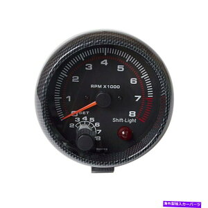 ^R[^[ 3.75C`J[jo[TJ[{t@Co[^R[^[Q[WzCgC^[VtgCgC1 3.75-Inch Car Universal Carbon Fiber Tachometer Gauge White Inter Shift Light C1