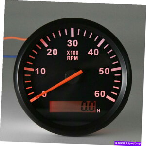 タコメーター 85mmデジタルタコメーター0-6000 rpmタチョゲージとカーボート用の赤いバックライト付き 85mm Digital Tachometer 0-6000 RPM Tacho Gauge with Red Backlight For Car Boat