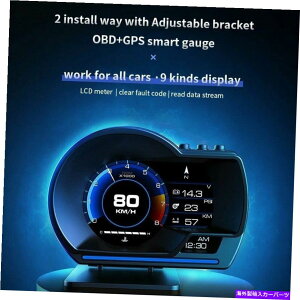 ^R[^[ OBD2+GPS HUDfAVXewbhAbvfBXvCfW^Xs[h[^[^R[^[ICx OBD2+GPS HUD Dual System Head up Display Digital Speedometer Tachometer Oil Temp