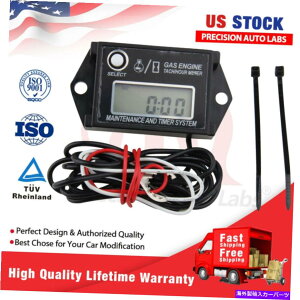 タコメーター 防水デジタルタイニータコメータータック時間ゲージメータージョブタイマーリセット可能 Waterproof Digital Tiny Tachometer Tach Hour Gauge Meter Job Timer Resettable