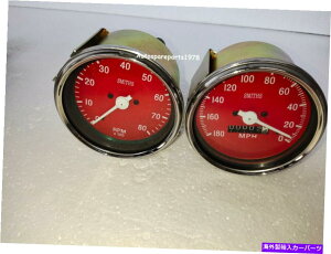 ^R[^[ X~XvJ85 mmXs[h[^[^R[^[bhtFCX Smiths Replica 85 mm speedometer tachometer Red face
