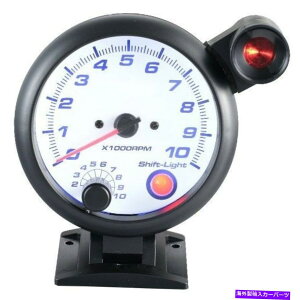 タコメーター 95 mm 3-3/4 "電気タコメーター10000 rpm青LEDシフトライト付きダッシュ上のLED 95 mm 3-3/4" Electrical Tachometer 10000 RPM Blue LED On Dash with Shift Light