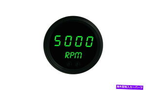 ^R[^[ 2 1/16 "fW^^R[^[O[LEDQ[WubNx[Ct^Cۏ 2 1/16" Digital Tachometer Green LED Gauge Black Bezel Lifetime Warranty