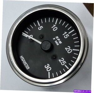^R[^[ ^R[^[0-3000 rpmI^l[^[MQ[WNx[ +24V Tachometer 0-3000 RPM Alternator Signal Gauge Chrome Bezel +24V