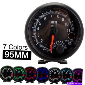^R[^[ 3.75C`95mm^R[^[J[Q[W0-11000 RP{[gI[goC7LEDF 3.75 Inch 95mm Tachometer Car Gauge 0-11000 RP for Boat Motorcycle 7 LED Colors