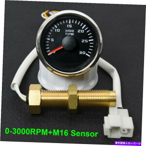 ^R[^[ 52mmԃ}^R[^[0-3000RPMfB[[GWM16ZT[t^`Q[W 52mm Car Marine Tachometer 0-3000RPM Diesel Engine Tacho Gauge With M16 Sensor