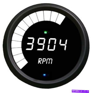 タコメーター 3 3/8 "マルチ関数プログラマブルタコメーターホワイトLEDゲージブラックベゼル 3 3/8" Multi Function Programmable Tachometer White LED Gauge Black Bezel