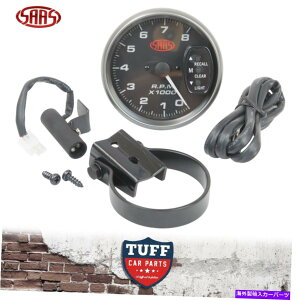 ^R[^[ saas^`Q[WGNgbNubNtFCX95mm}`J[^R[^[ +tBbeBOLbg SAAS Tacho Gauge Electric Black Face 95mm Multi Colour Tachometer + Fitting Kit