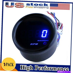 タコメーター 2 "ユニバーサルカーモーターLED RPMタコメータータチョゲージメーターポインター52mm 2" inch Universal Car Motor LED RPM Tachometer Tacho Gauge Meter Pointer 52mm