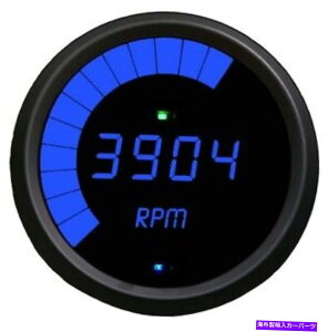 ^R[^[ 3 3/8 "}`֐vO}u^R[^[u[LEDQ[WubNx[ 3 3/8" Multi Function Programmable Tachometer Blue LED Gauge Black Bezel