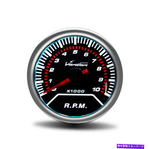 タコメーター 2 '' 52mm車タコメータータチョゲージメーター白LED 0-10000 rpmメーター黒い顔 2'' 52mm Car Tachometer Tacho Gauge Meter White LED 0-10000 RPM Meter Black Face