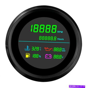 ^R[^[ 6C`^R[^[RQ[Wdvԃ[^[ 6 In 1 Tachometer Fuel Gauge Water Temperature Oil Pressure Voltmeter Hour Meter