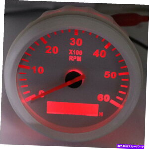 ^R[^[ 85mm}^R[^[{[gRPMQ[W0-6000rpmԃfW^tbhLEDԃ[^[ 85mm Marine Tachometer Boat RPM Gauge 0-6000RPM Car Digital W/Red LED Hourmeter