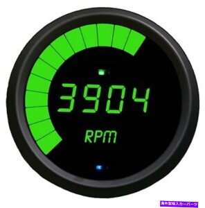 ^R[^[ 3 3/8 "}`֐vO}u^R[^[O[LEDQ[WubNx[ 3 3/8" Multi Function Programmable Tachometer Green LED Gauge Black Bezel