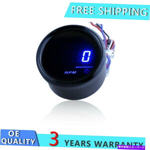 ^R[^[ 2 "u[fW^12V LED ELEC 0-9999 RPM^R[^[^`Q[WJ[I[g[^[ 2" Blue Digital 12V LED Elec 0-9999 RPM Tachometer Tacho Gauge Car Auto Meter