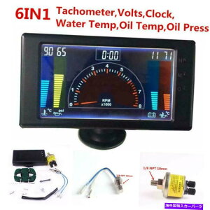 ^R[^[ 6IN1}`t@NVJ[^R[^[ARPMA{gAvA/ICxAICvXQ[W 6in1 Multi-function Car Tachometer,RPM,Volt,Clock,Water/Oil Temp,Oil Press Gauge