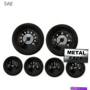 ^R[^[ 6Q[WZbgSpeedo Tach Oil Temp Fuel Volt Triple Black VjLED 043-WC SAE 6 Gauge Set Speedo Tach Oil Temp Fuel Volt Triple Black V Needles LED 043-WC SAE