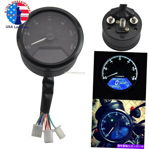 タコメーター 12000RPM LCDデジタルモーターサイクルスピードメータータコメーターカフェレーサーモト走行距離計 12000RPM LCD Digital Motorcycle Speedometer Tachometer Cafe Racer moto Odometer