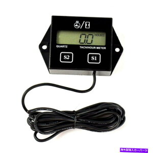 ^R[^[ hfW^^R[^[Tachԃ[^[[^[ATVGWUQ[W Waterproof Digital Tachometer Tach Hour Meter Motor ATV Engine Inductive Gauge