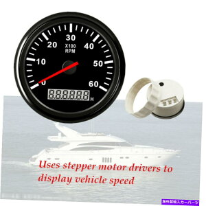 タコメーター 85mmマリンタコメーターボートゲージカートラックステッパーモーターデジタル時間メーター 85mm Marine Tachometer Boat Gauge Car Truck stepper motor Digital Hourmeter