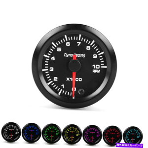 �^�R���[�^�[ 2 52mm 7�J���[LED�J�[�|�C���^�[�^�R���[�^�[�^�`���Q�[�W���[�^�[0?10 rpm���̊� 2 52mm 7 Color LED Car Pointer Tachometer Tacho Gauge Meter 0~10 RPM Smoke Face�y���s�A���i�z