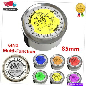 ^R[^[ 6IN1@\GPSXs[h[^[^R[^[Q[WRx[^[ 6in1 Multi-Function GPS Speedometer Tachometer Gauge Water Temp Fuel Level Meter