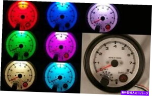 ^R[^[ 3-3/4 "^R[^[ubNvO}u7J[LEDobNCgVtgCgnew 3-3/4" Tachometer Black Programmable 7 Color LED Backlight with Shift Light NEW