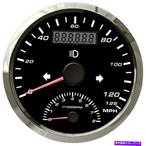 タコメーター 85mmデジタルGPSスピードメーターゲージ0-125mph w/タコメーター0-8000rpm for car boat 85mm Digital GPS Speedometer Gauge 0-125MPH W/ Tachometer 0-8000RPM for Car Boat