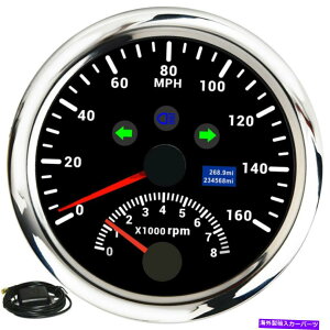 ^R[^[ 85mmubNGPSXs[h[^[Q[W0-160mph̃^R[^[0-8000rpm for car boat 85mm Black GPS Speedometer Gauge 0-160MPH with Tachometer 0-8000RPM for Car Boat
