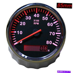^R[^[ 85mm}{[gJ[fW^^R[^[8000RPM^`Q[WLEDԃ[^[12/24V 85mm Marine Boat Car Digital Tachometer 8000RPM Tacho Gauge LED Hourmeter 12/24V