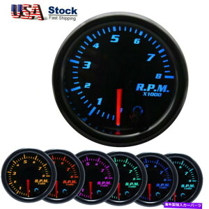 �^�R���[�^�[ 7�F�̒��F�|�C���^�[2 52mm�^�`���Q�[�W�J�[�^�R���[�^�[�Q�[�W���[�^�[0?8000 rpm 7 Color Tinted Pointer 2 52mm Tacho Gauge Car Tachometer Gauge Meter 0~8000 RPM�y���s�A���i�z