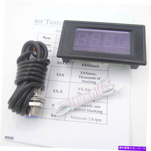 ^R[^[ 4fW^bhLED^R[^[RPMXs[h[^[eX^[ +z[ZT[XCb`NPN 4 Digital Red LED Tachometer RPM Speed Meter Tester + Hall Sensor Switch NPN