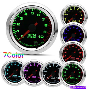^R[^[ 2 "52mmjo[TJ[^R[^[Q[W^`RPM[^[0?10000RPM 7FLED 2" 52mm Universal Car Tachometer Gauge Tacho RPM Meter 0~10000RPM 7 Colors LED
