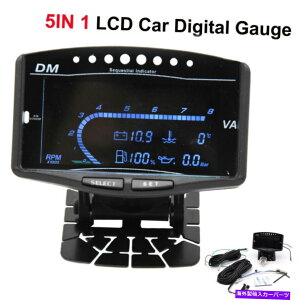^R[^[ 5IN1@\J[fW^dvʖRQ[W^R[^[ 5In1 Multifunction Car Digital Voltmeter Temp Oil Pressure Fuel Gauge Tachometer