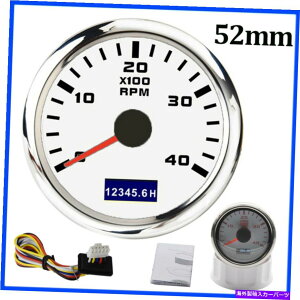 ^R[^[ 52mmԃ}^R[^[0-4000 rpmfB[[GW^`Q[Wtԃ[^[ 52mm Car Marine Tachometer 0-4000 RPM Diesel Engine Tacho Gauge With Hour Meter